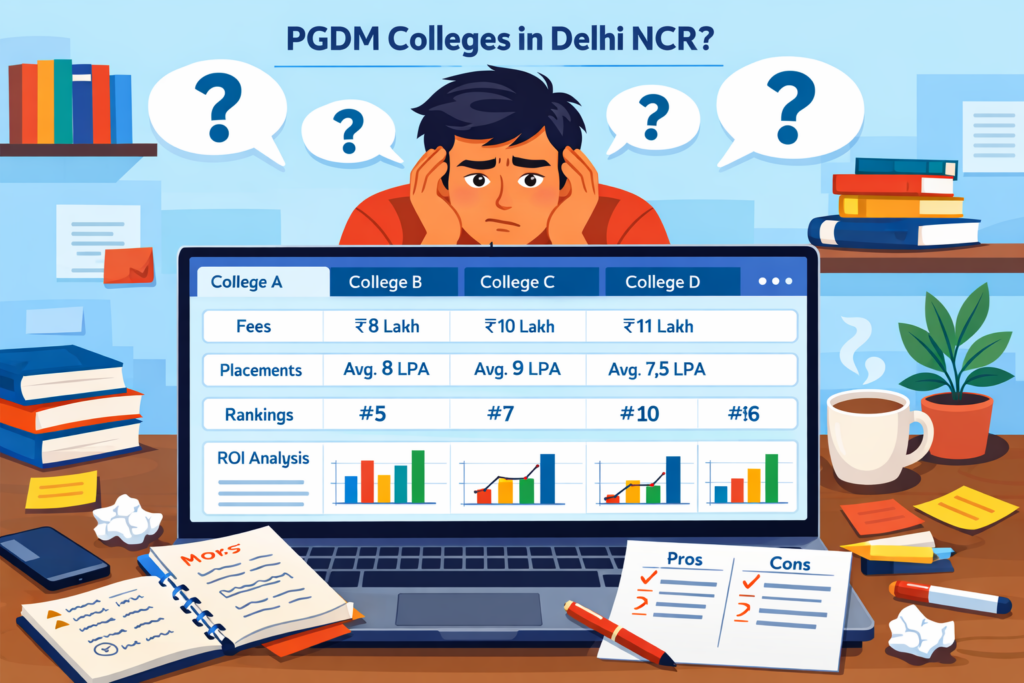Top Mistakes Students Make While Choosing PGDM Colleges in Delhi NCR