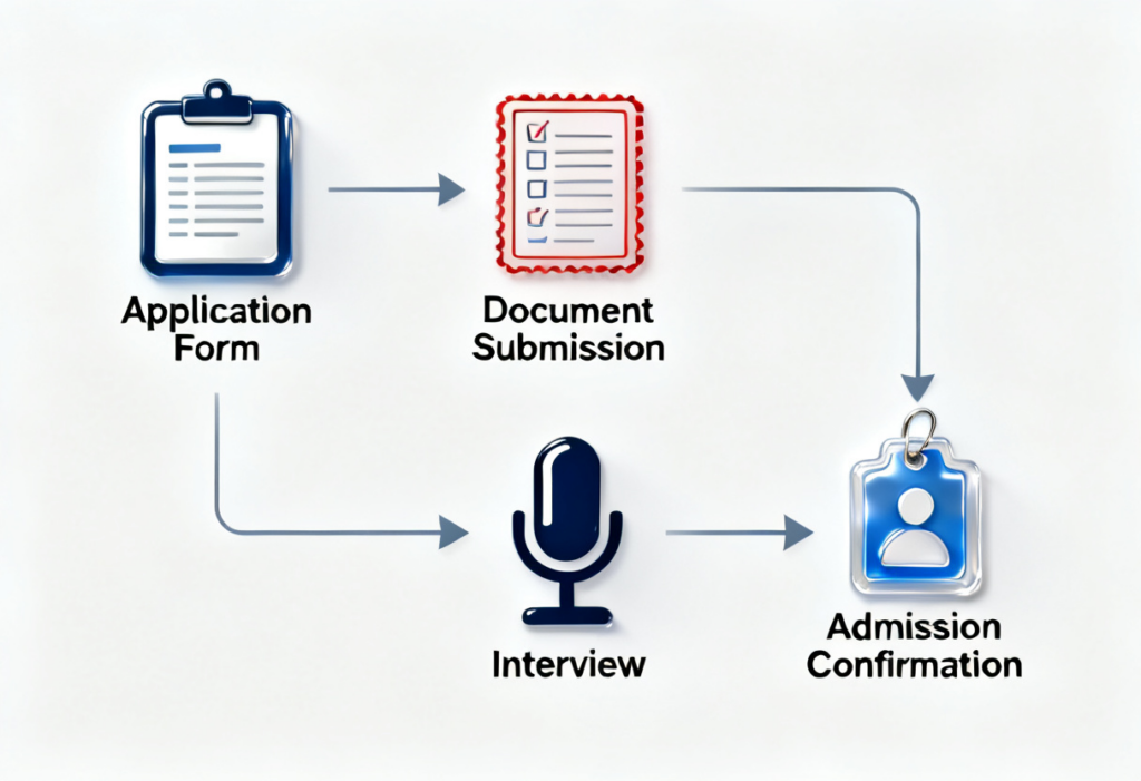 PGDM admission process steps without CAT MAT