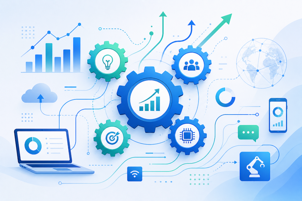 Industry ready PGDM skills development with analytics and business tools concept